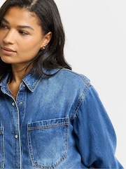 Simply Be Blue Ultimate Denim Shirt - Image 4 of 4