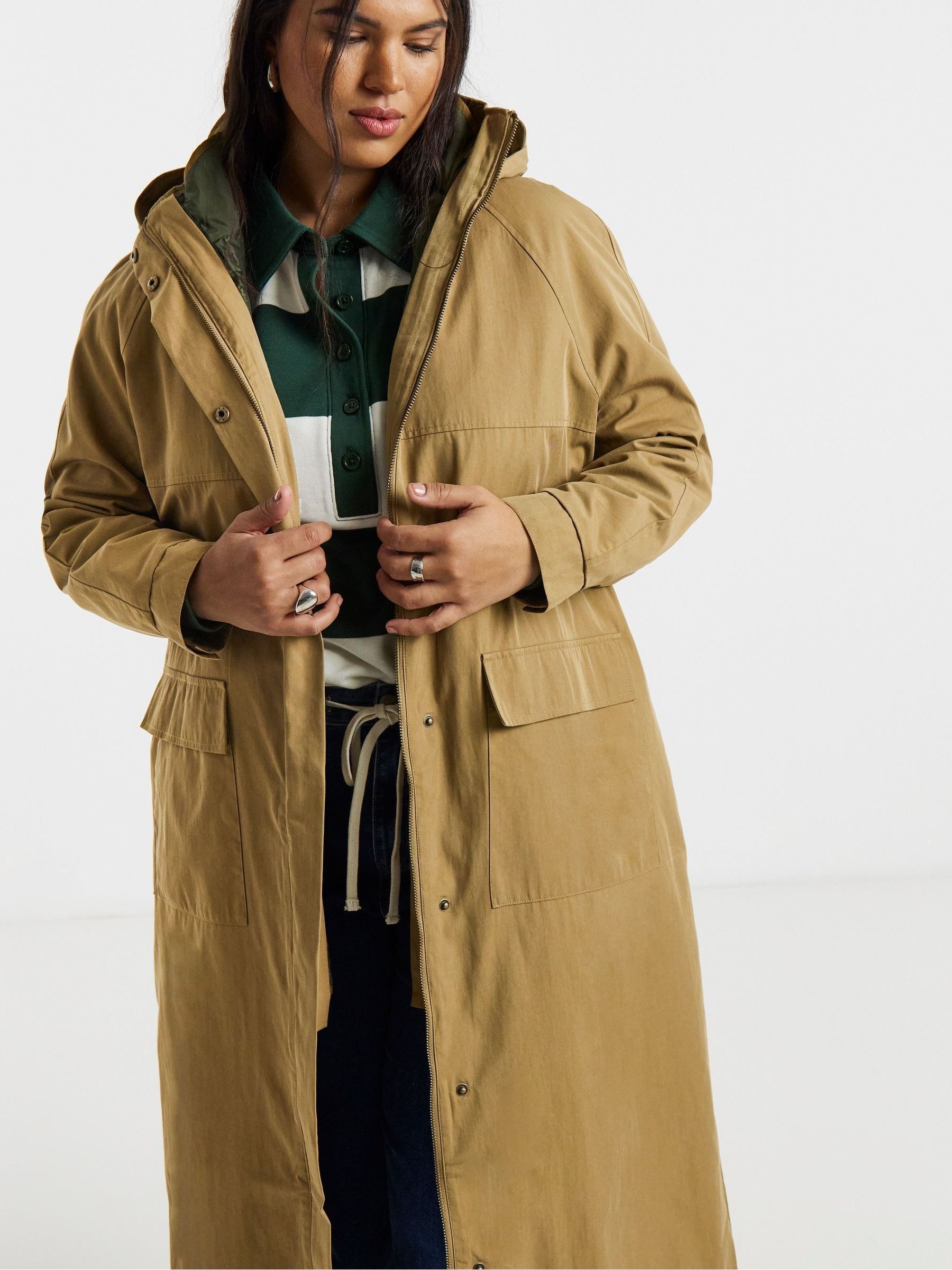 Buy Simply Be Green Khaki 2-in-1 Parka from Next USA