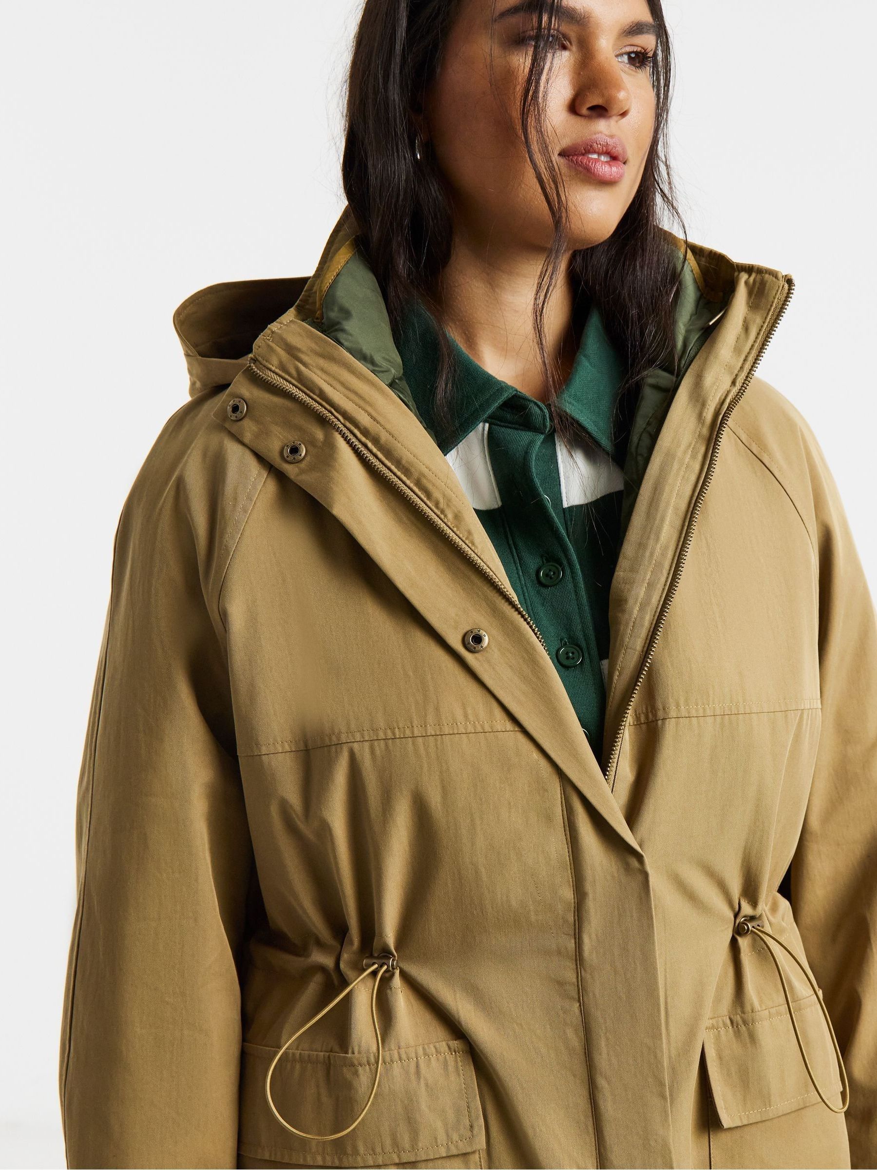 Buy Simply Be Green Khaki 2-in-1 Parka from Next USA