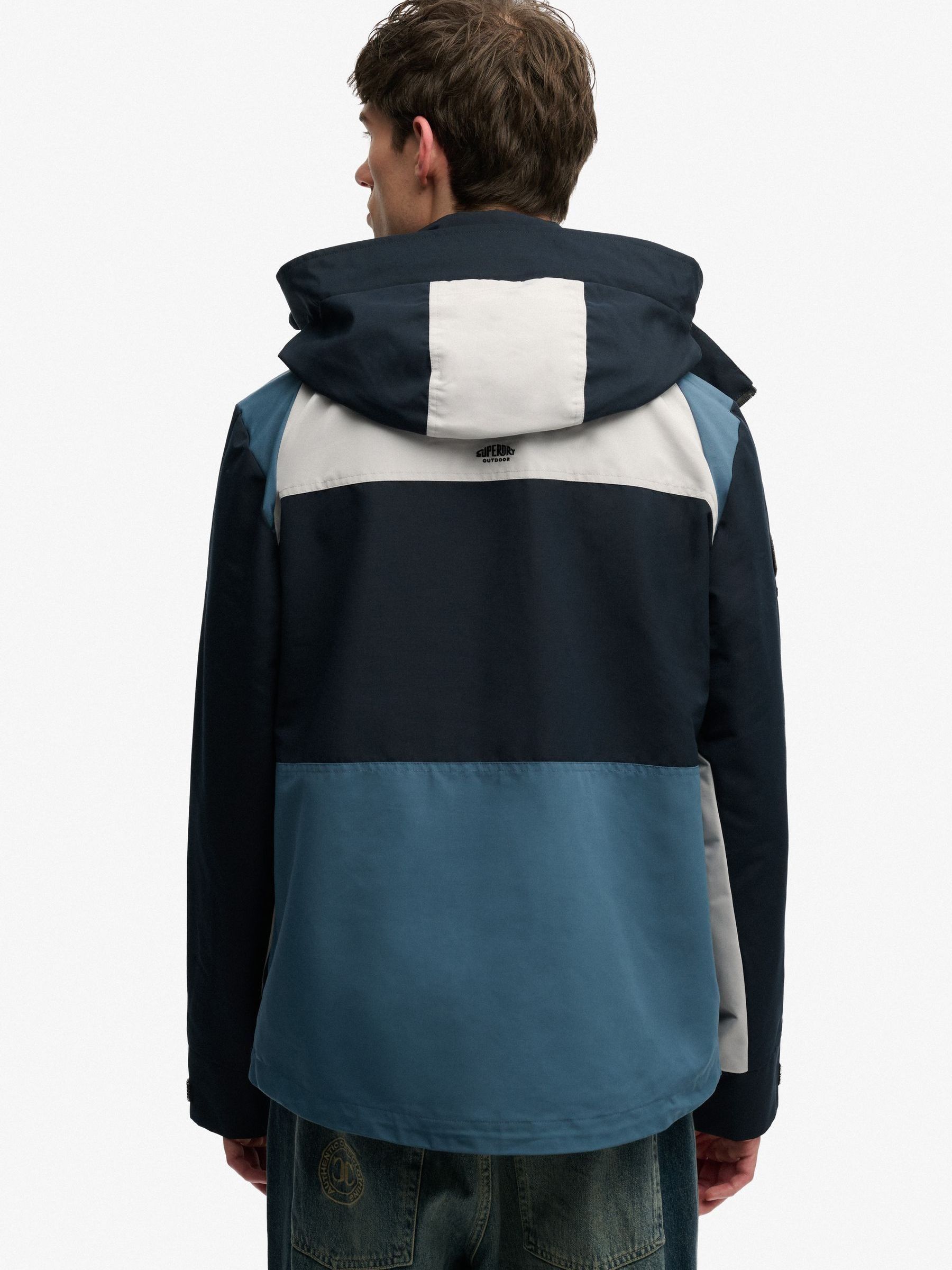 Buy Superdry Blue Hood Colour Block Windbreaker from Next USA