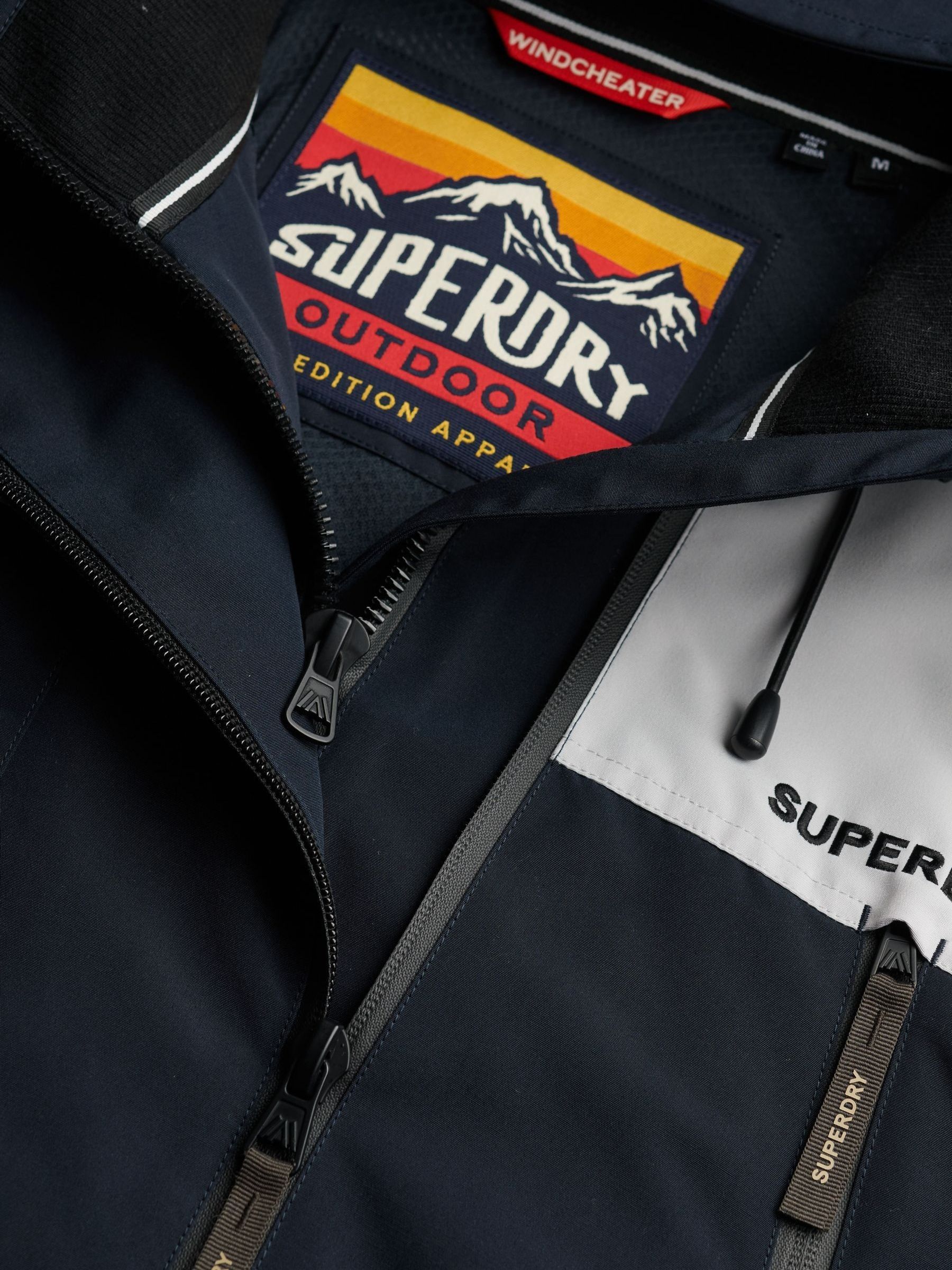 Buy Superdry Blue Hood Colour Block Windbreaker from Next USA