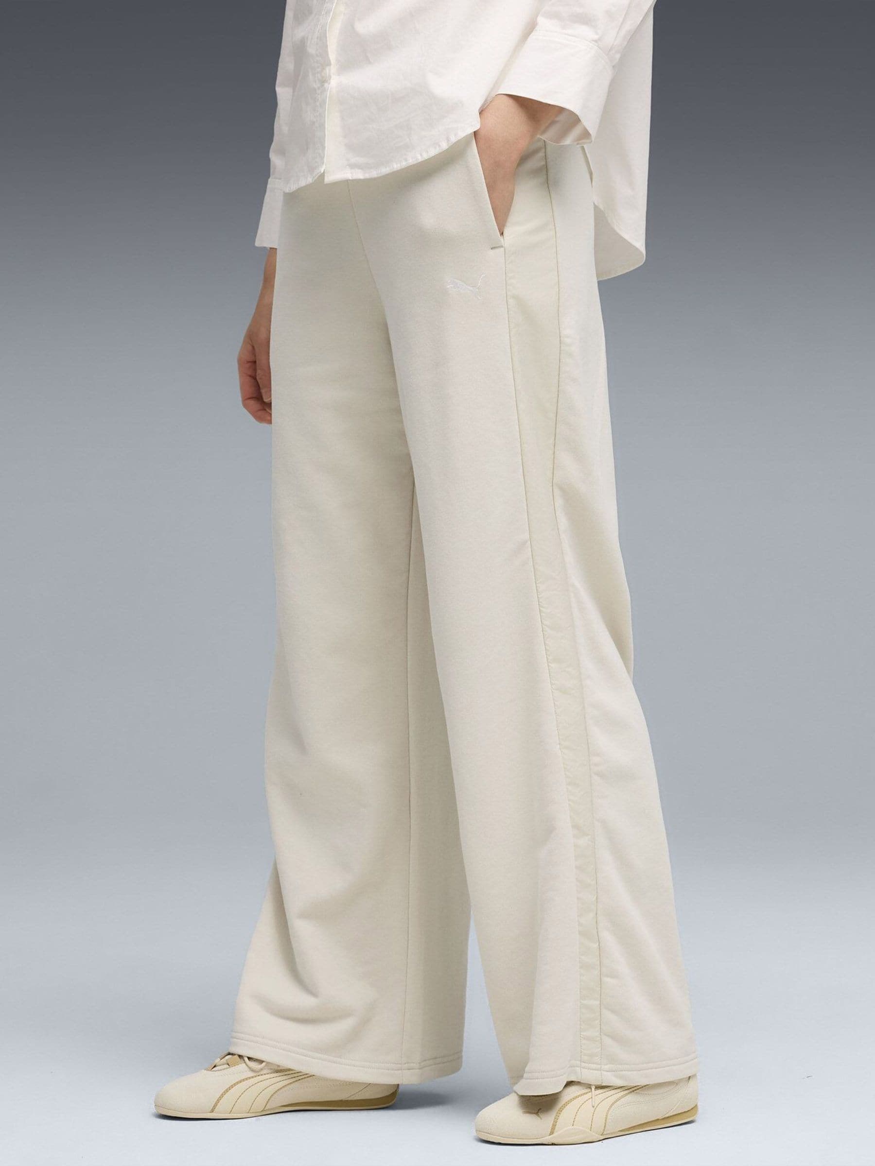 Buy Puma White Her High Waist Wide-Leg Trousers from Next USA