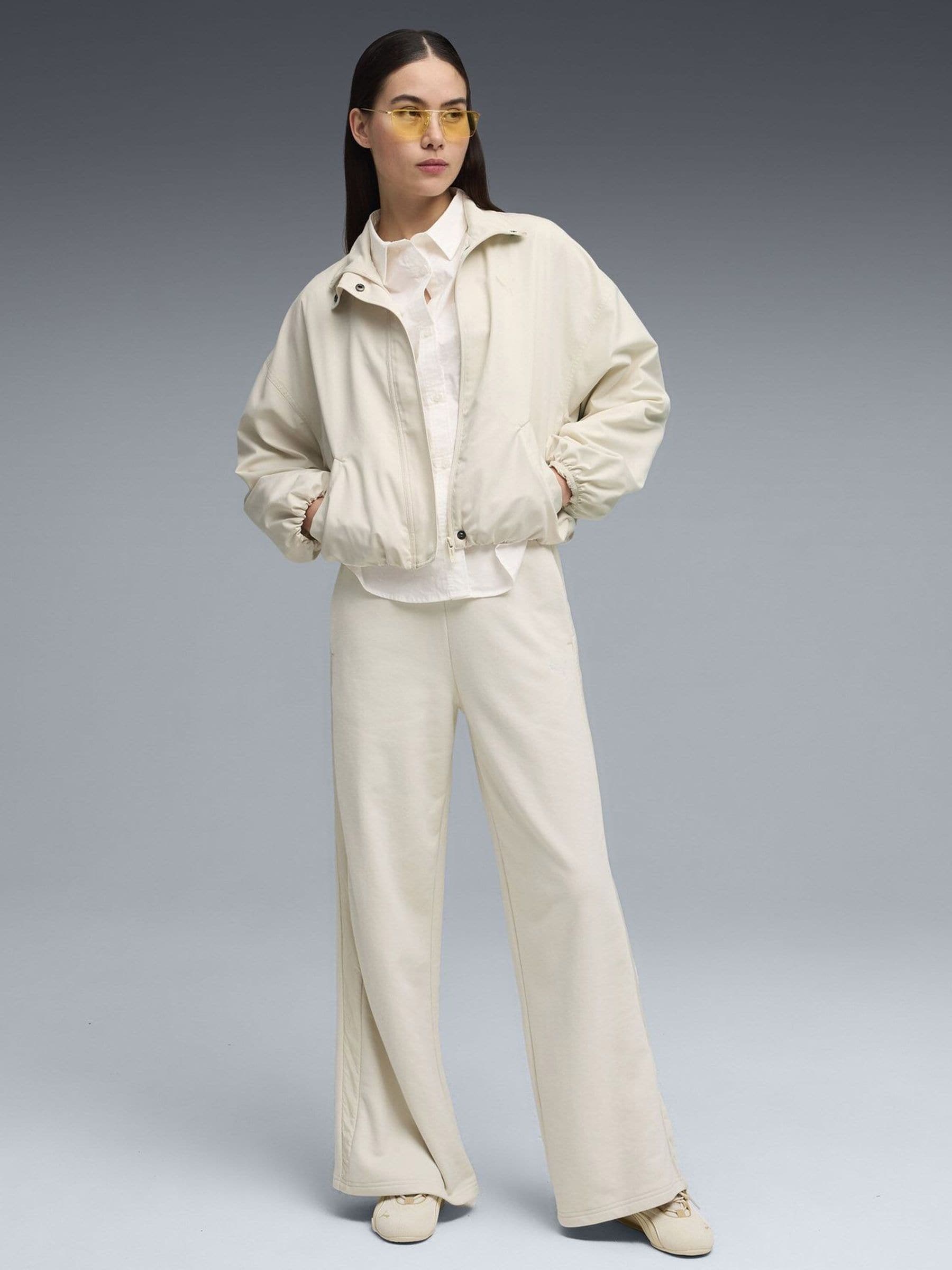Buy Puma White Her High Waist Wide-Leg Trousers from Next USA