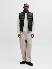 JACK & JONES Black Louis Lightweight Gilet - Image 4 of 6