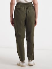 JD Williams Green Linen Mix Tapered Trousers - Image 3 of 4