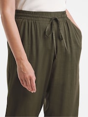 JD Williams Green Linen Mix Tapered Trousers - Image 4 of 4