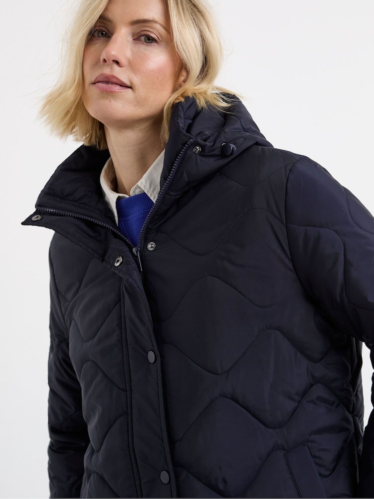 JD Williams Blue Short Quilted Jacket - Image 4 of 4 JD Williams Blue Short Quilted Jacket - Image 4 of 4