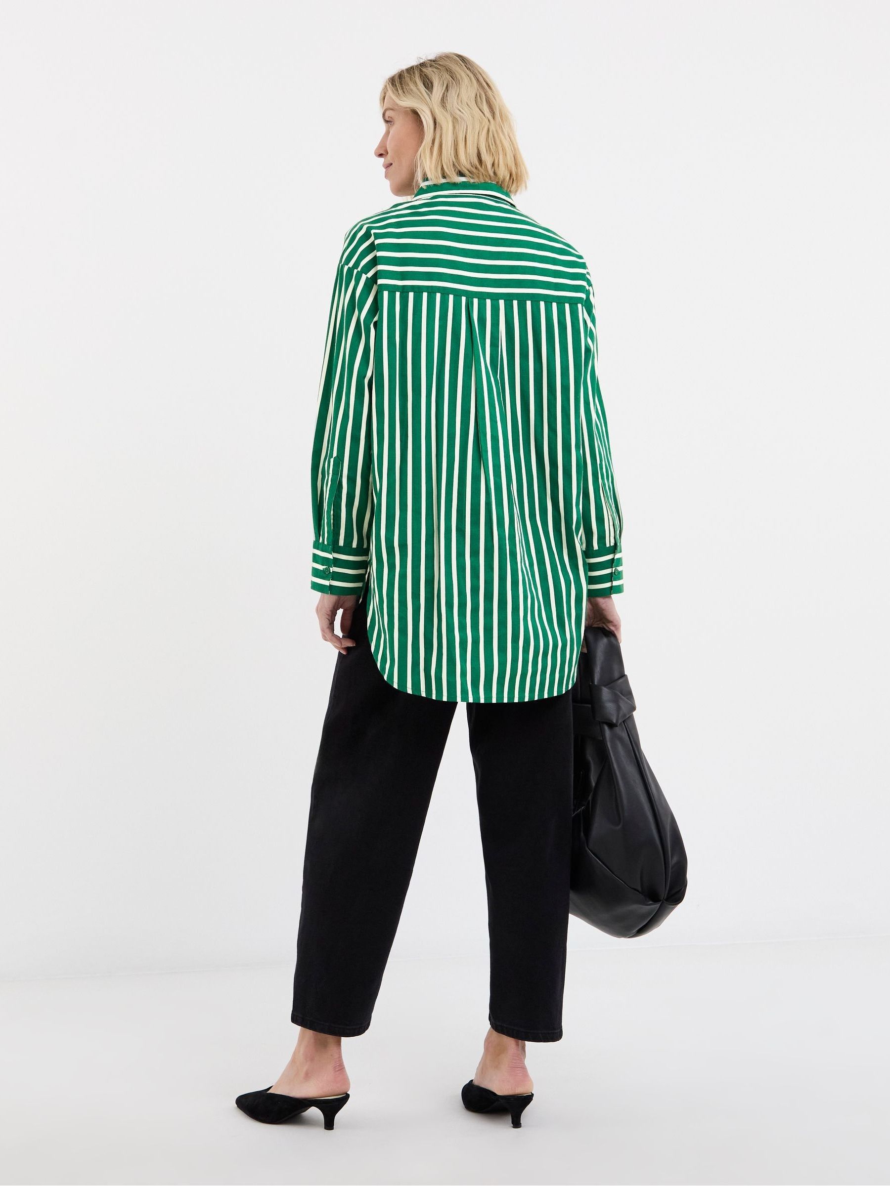 Buy JD Williams Green Bold Stripe Oversized Shirt from Next USA