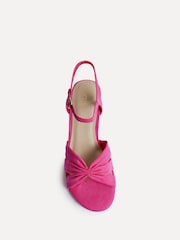 Linzi Pink Broadway Ruched Front Strap Heeled Sandals - Image 5 of 5