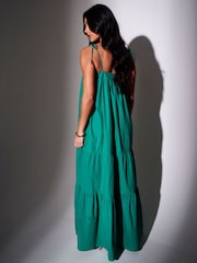 South Beach Green Strappy Tiered Maxi Dress - Image 6 of 6
