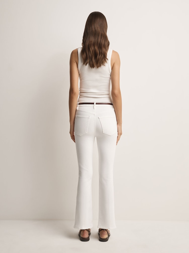 FRAME White The Reboot Crop Bootcut 27" Jeans - Image 2 of 5 FRAME White The Reboot Crop Bootcut 27" Jeans - Image 2 of 5