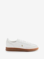 Polo Ralph Lauren White Bedford Leather Suede Trainers - Image 1 of 1