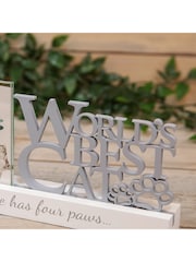 Widdop Grey Photo Frame Worlds Best Cat - Image 2 of 4