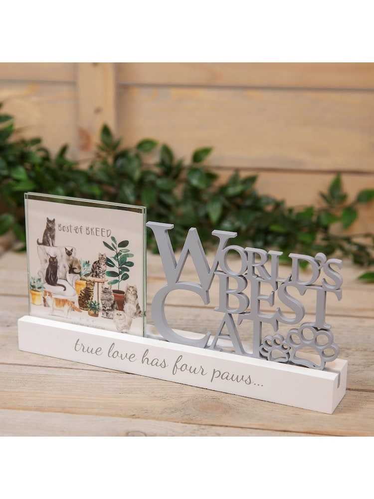 Widdop Grey Photo Frame Worlds Best Cat - Image 4 of 4