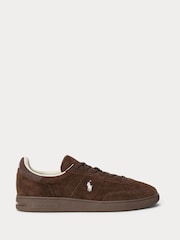 Polo Ralph Lauren Brown Bedford Leather Suede Trainers - Image 1 of 4