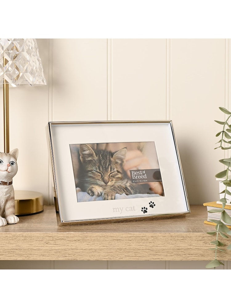 Widdop Silver My Cat Photo Frame - Image 1 of 4