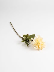 Scottish Everlastings Ltd Cream Artificial Dalia Flower Stems 3 Pack - Image 2 of 3
