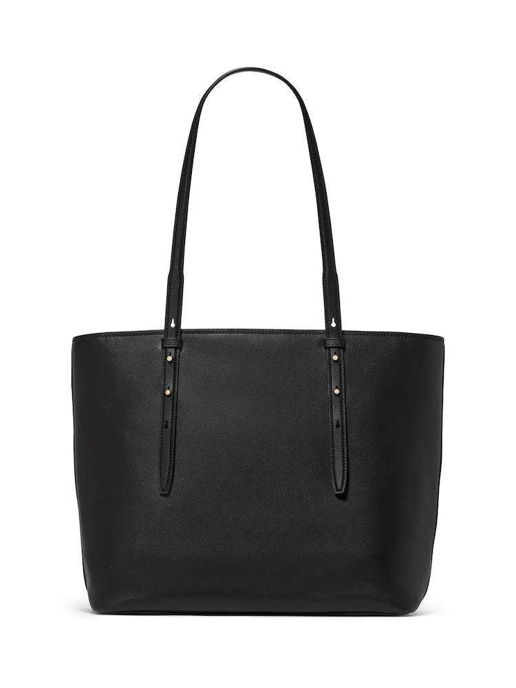 Negro - Kate Spade Do It All Fine Grain Leather Zip Tote Bag - Imagen 3 de 3