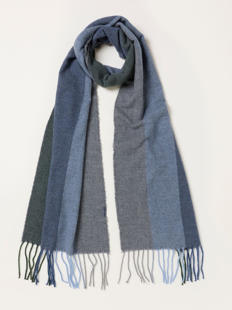 FatFace Grey Stripe Scarf - Image 1 of 3 FatFace Grey Stripe Scarf - Image 1 of 3
