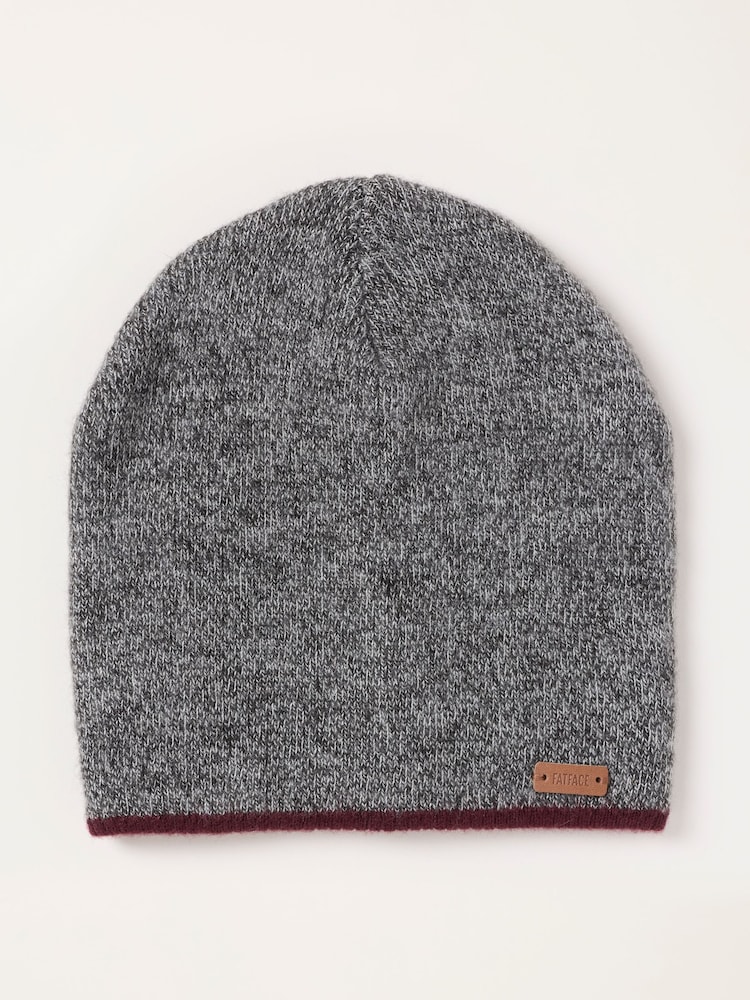 FatFace Charcoal Grey Brushed Beanie - Image 1 of 3
