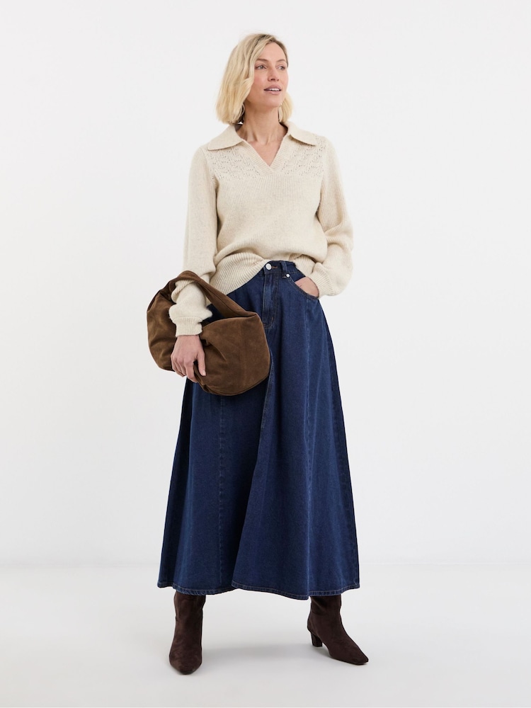 JD Williams Pointelle Henley-Strickpullover - Bild 1 von 4