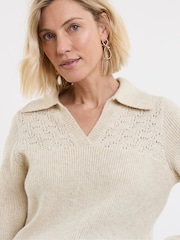 JD Williams Pointelle Henley-Strickpullover - Bild 4 von 4