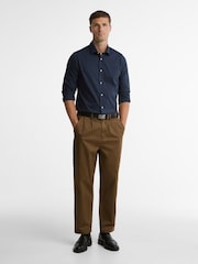Barbour® Navy Harleton Tailored Tartan Shirt - Image 2 of 5
