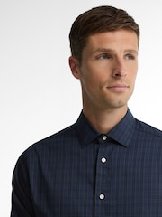 Barbour® Navy Harleton Tailored Tartan Shirt - Image 4 of 5