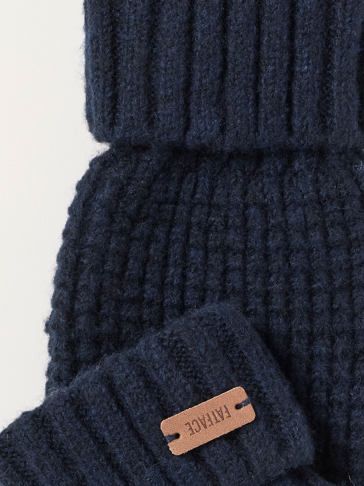 FatFace Navy Waffle Gloves - Image 3 of 3
