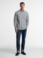 Barbour® Navy Harbourwall Tailored Gingham Shirt - Image 2 of 4