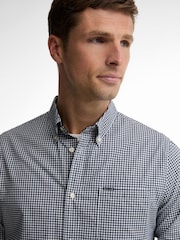 Barbour® Navy Harbourwall Tailored Gingham Shirt - Image 4 of 4