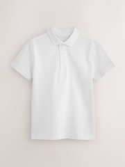 Alb - Tricou polo cu mânecă scurtă COOLMAX® pentru școală, pachet 2 (3-16ani) - Imaginea 2 din 4
