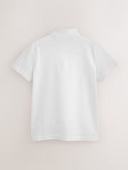 Alb - Tricou polo cu mânecă scurtă COOLMAX® pentru școală, pachet 2 (3-16ani) - Imaginea 4 din 4