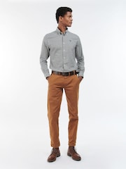 Barbour® Olive Green Finkle Tailored Gingham Shirt - Image 6 of 10