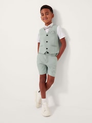 Monsoon Green Finn Short Suit & Bow Tie 4 Piece - Image 1 of 4