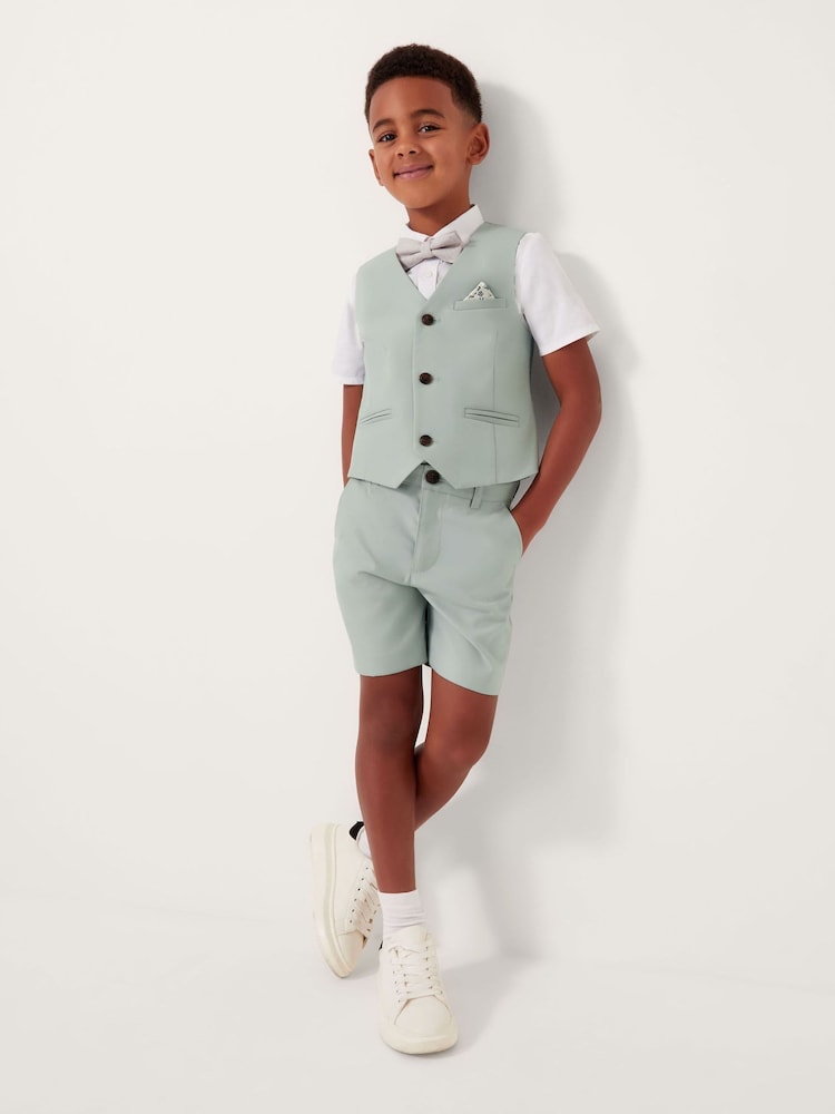 Monsoon Green Finn Short Suit & Bow Tie 4 Piece - Image 1 of 4