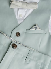 Monsoon Green Finn Short Suit & Bow Tie 4 Piece - Image 4 of 4