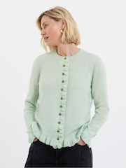 JD Williams Green Frill Knit Cardigan - Image 2 of 4