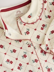 Berry Floral Collar Baby Sleepsuits 3 Pack (0mths-2yrs) - Image 12 of 13