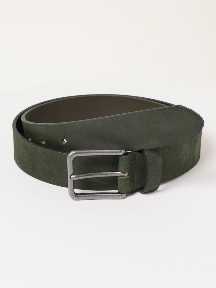 FatFace Green Plain Nubuck Belt - Image 1 of 3