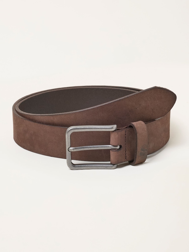 FatFace Brown Plain Nubuck Belt - Image 1 of 1