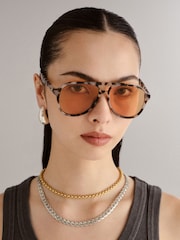 Le Specs Brown Tragic Magic Sunglasses - Image 1 of 5