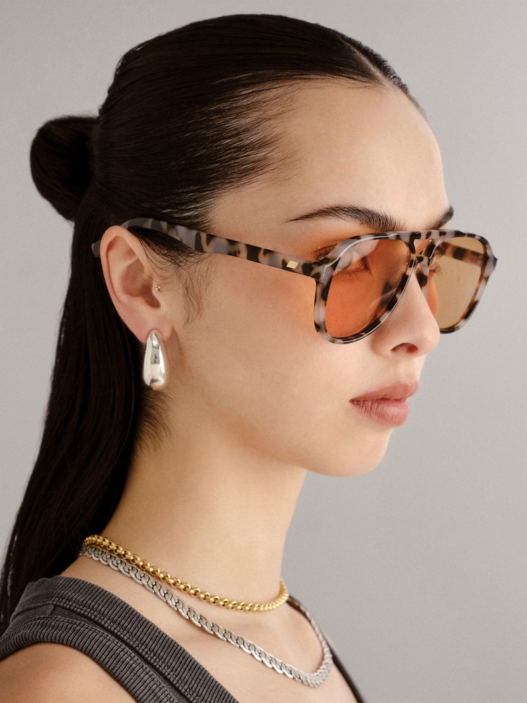 Le Specs Brown Tragic Magic Sunglasses - Image 2 of 5