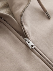 Бейтарап тас - Borg Lined Zip Through Hoodie - 12суретінің 12 суреті
