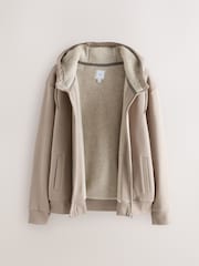 Бейтарап тас - Borg Lined Zip Through Hoodie - 12суретінің 8 суреті