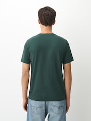 Green Slim Fit Essential Crew Neck Cotton T-Shirt - Image 3 of 8