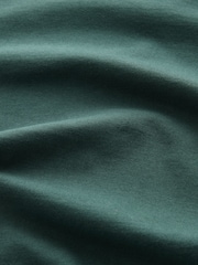 Green Slim Fit Essential Crew Neck Cotton T-Shirt - Image 8 of 8