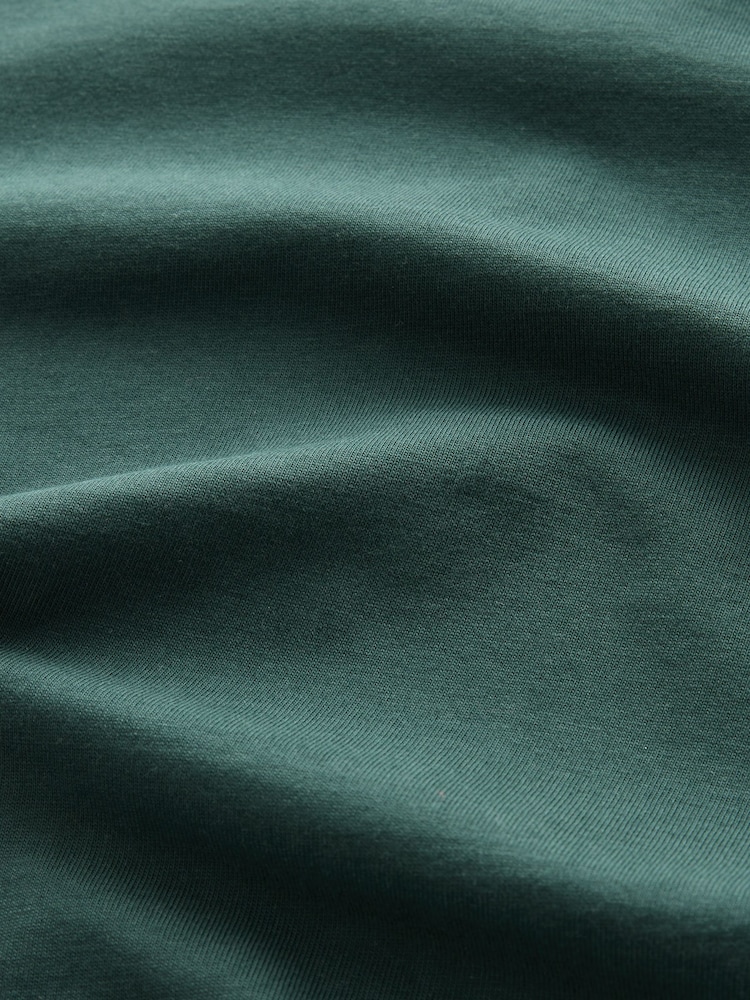 Green Slim Fit Essential Crew Neck Cotton T-Shirt - Image 8 of 8 Green Slim Fit Essential Crew Neck Cotton T-Shirt - Image 8 of 8