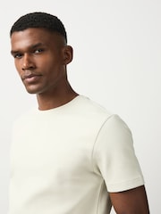 Stone Neutral Slim Fit Motionflex Soft Heavyweight T-Shirt - Image 4 of 7