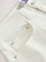 White Bermuda Denim Jort Shorts - Image 7 of 8